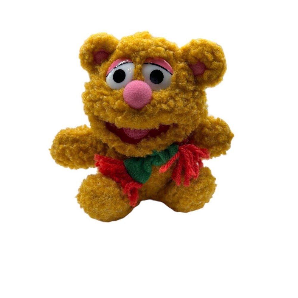 Vintage 1987 Baby Fozzie Bear Muppet Babies 8” Christmas Plush Toy Jim‎ Henson
